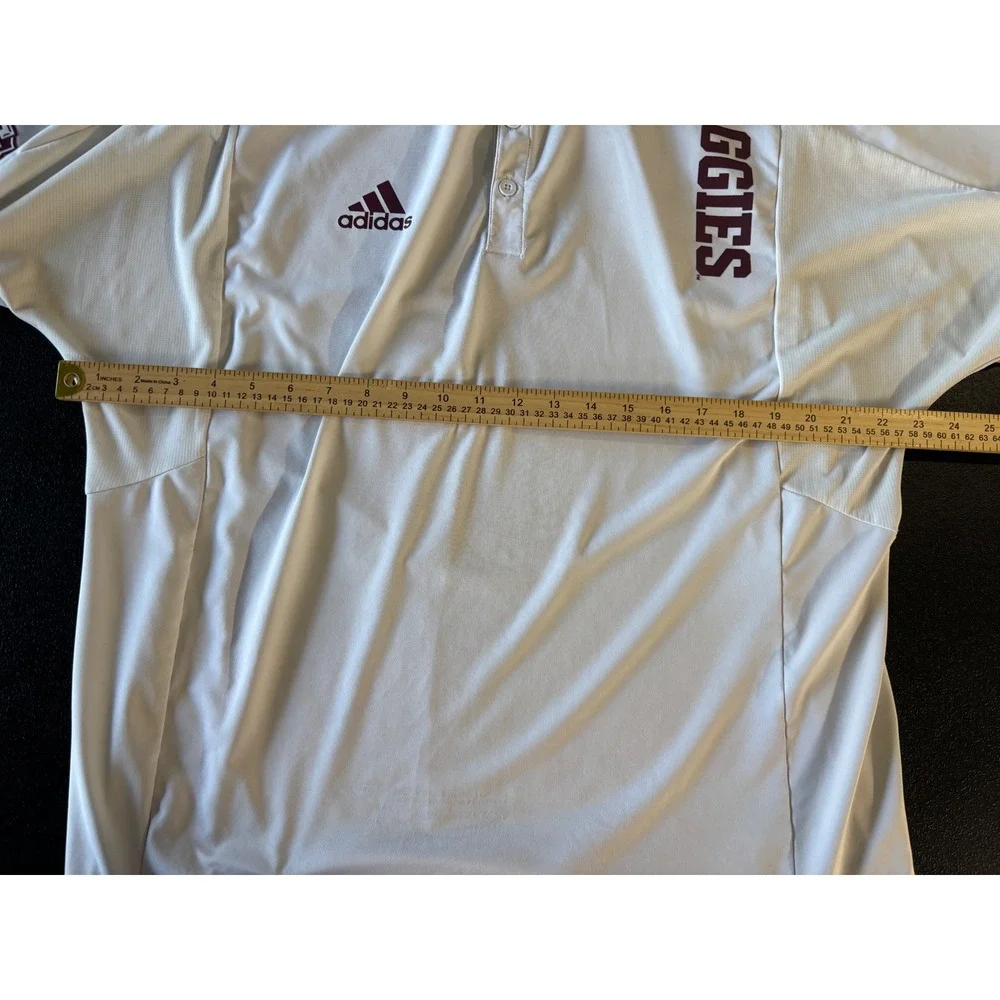 Adidas Texas A&M Aggies Mens Aeroready Polo Shirt Gray Large NCAA Sideline